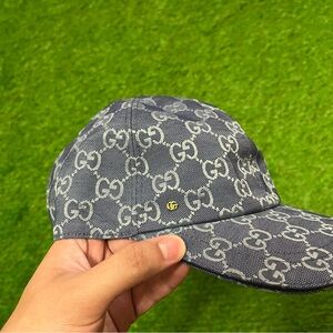 Gucci Blue‎ Monogram Logo Cap